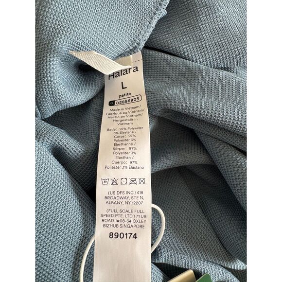 Halara Overalls L Petite Adjustable Strap Button Multiple Pockets Waffle Casual - Picture 9 of 10